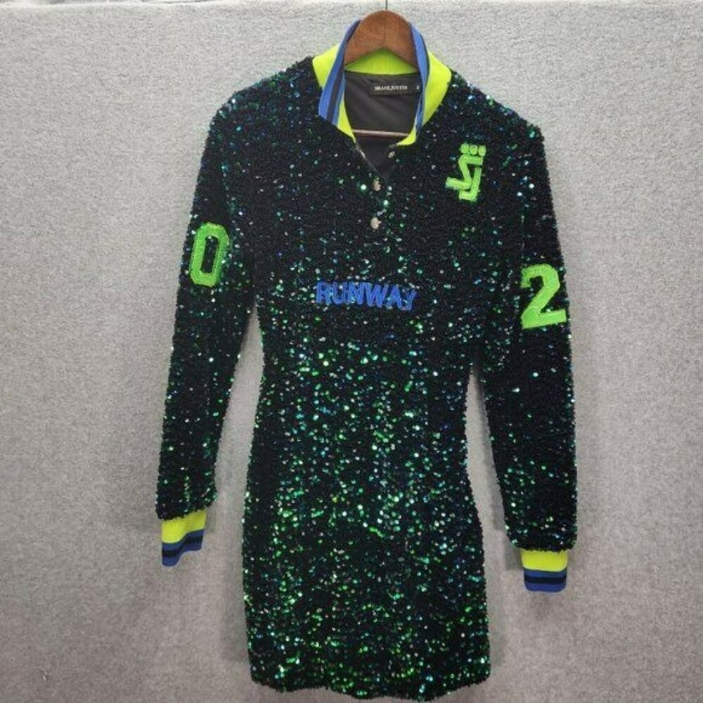 Sequin Runway Long Sleeve Dress By Shane Justin